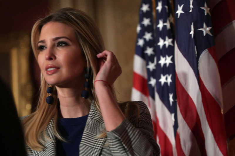 Ivanka Trump, adviser and daughter of President Donald Trump, attends a news conference on October 25, 2017 at the Capitol in Washington, DC.