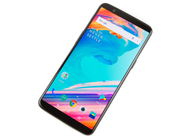 The OnePlus 5T. Check out those slim bezels. 