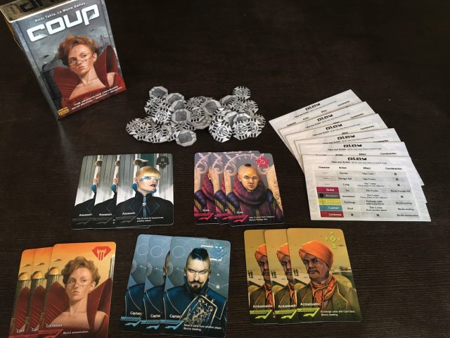 The board game <em>Coup</em>.