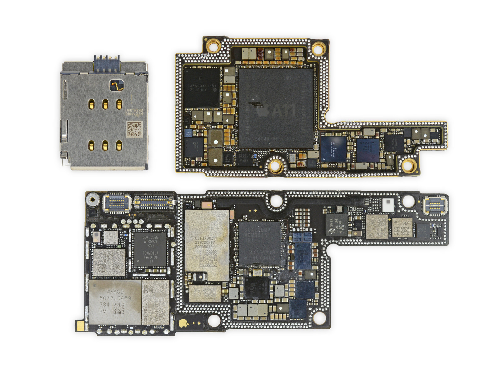 arrestordre Transistor bestikke iFixit's iPhone X teardown finds two battery cells and an “unprecedented”  logic board | Ars Technica
