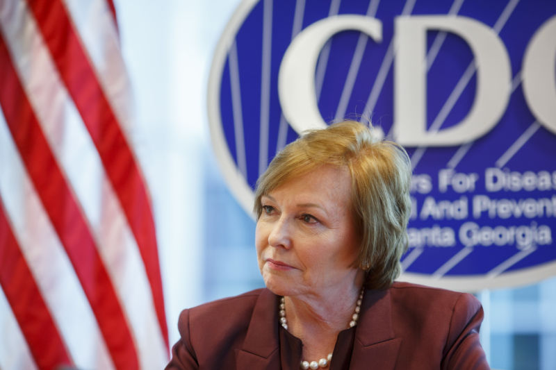 CDC Director Dr. Brenda Fitzgerald at the agency's headquarters in Atlanta, Georgia, on Tuesday, December 5, 2017. 