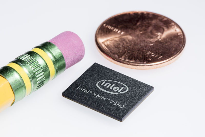 Intel's XMM 7560 modem is, like Qualcomm's X16 modem, capable of gigabit speeds.