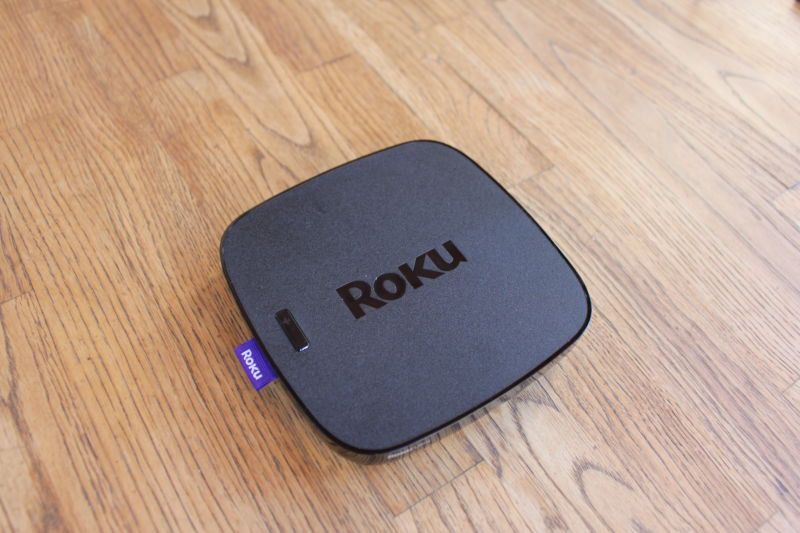 A Roku streaming box.