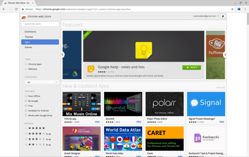 themes not showing up in the google chrome web store