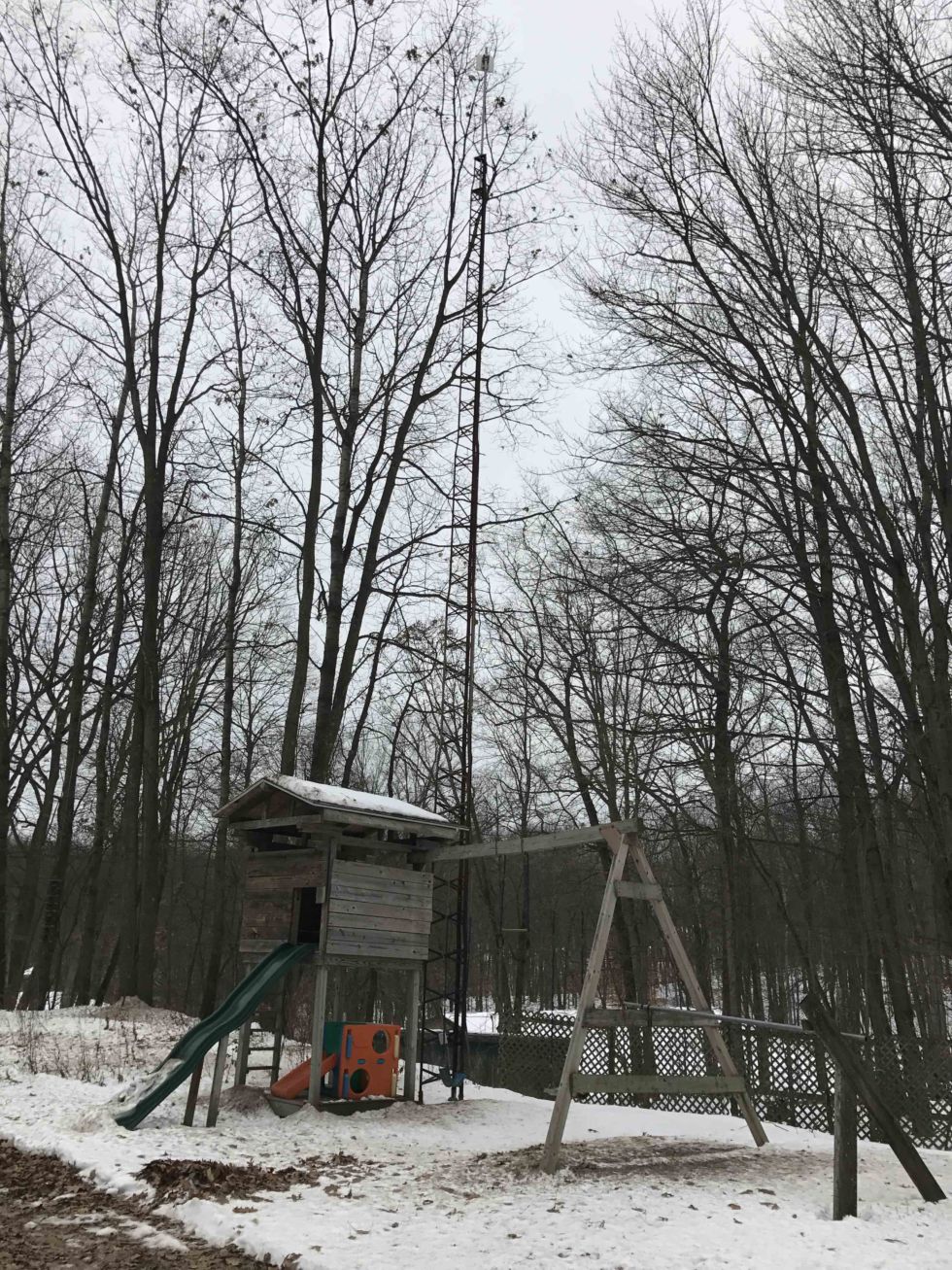 NCATS tower on the Pierce property.