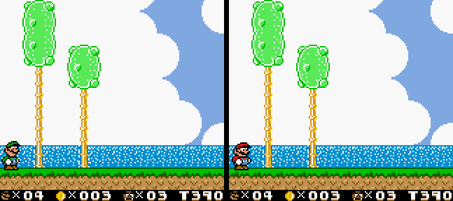 GIF proof that the jumping physics for Mario and Luigi have been tweaked in this ROM hack.