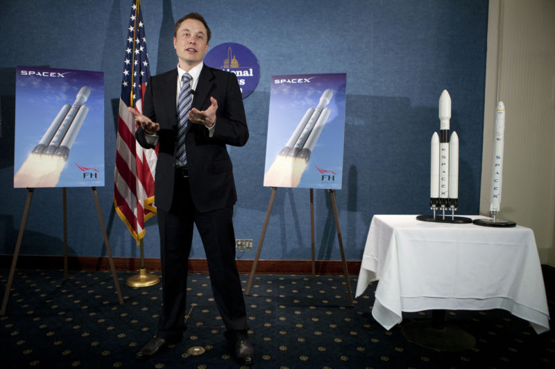 Elon Musk speaks at a news conference at the National Press Club in Washington, DC, US, on Tuesday, April 5, 2011.