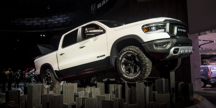 photo of A flaming superhero car and dieting trucks at the 2018 Detroit Auto Show image