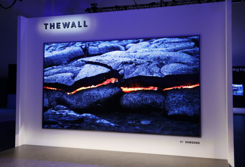 Samsung’s The Wall TV is a modular 146-inch monster that uses MicroLED