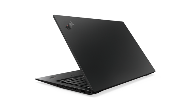 ThinkPad X1 Carbon 6th generation. Notice the blacked-out logo on the lid.