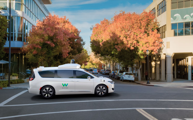 self-driving Waymo car