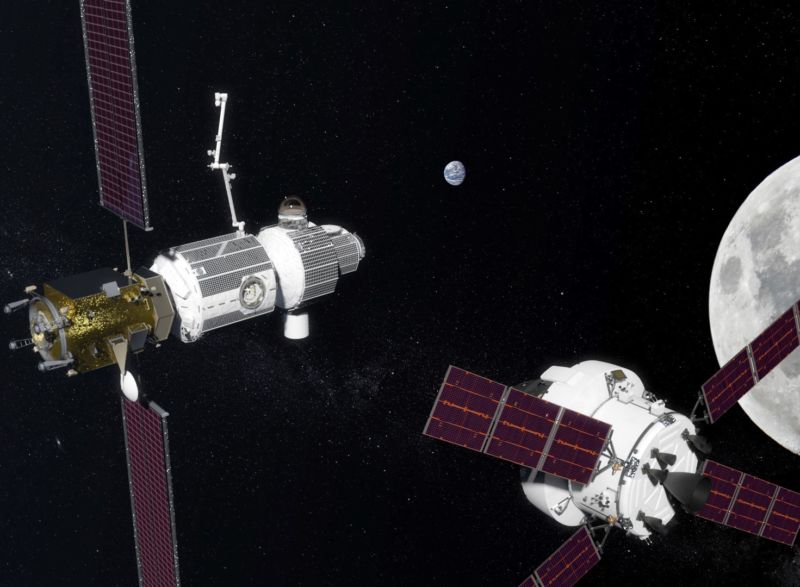 NASA's version of what a deep space gateway might look like.
