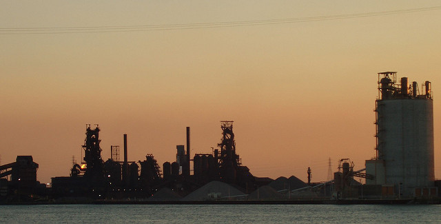 Zug Island, from across the Detroit River. 