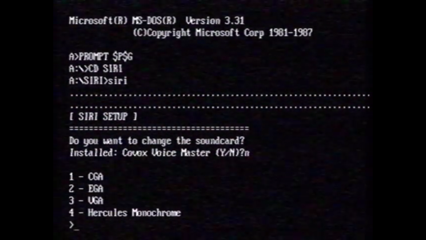 Here’s what Siri would have been like on MS-DOS in 1987 - Ars Technica