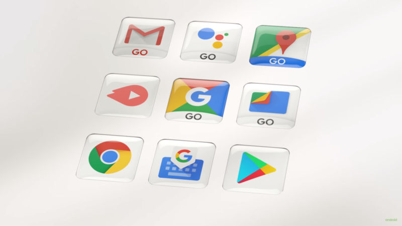 Android Go has access to the whole Play Store, but these are the Go-specific apps. 
