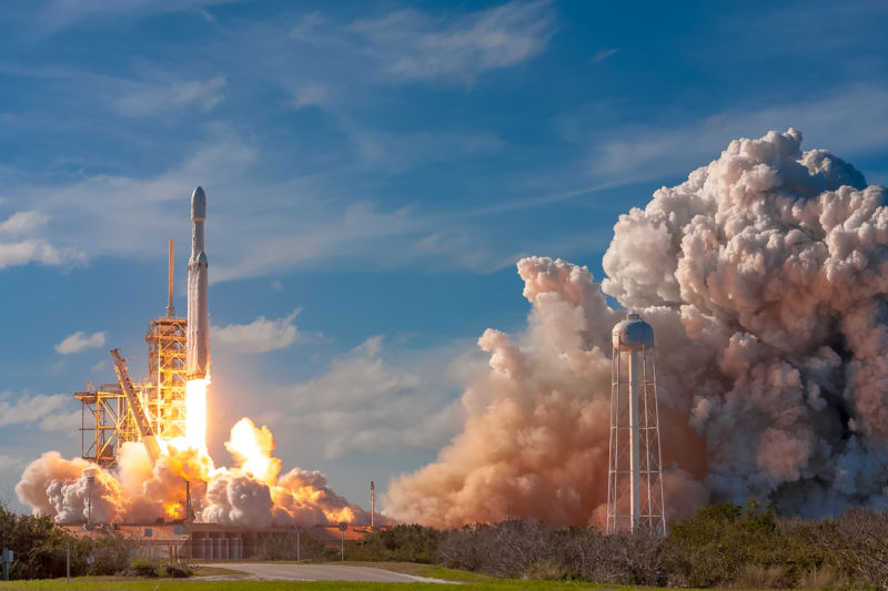 The Falcon Heavy rocket made its debut launch at 3:45pm ET Tuesday, February 6, 2018, with all 27 engines firing.