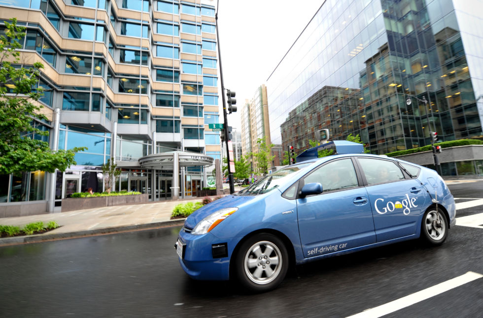 A Google self-driving car, built on a modified Toyota Prius, combines information gathered from Google Street View with artificial intelligence software that gathers input from video cameras inside the car, a lidar sensor on top of the vehicle, radar sensors on the front of the vehicle and a position sensor attached to one of the rear wheels that helps locate the car's position on the map.