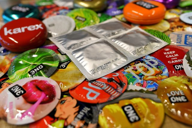 Condoms at the Karex Industries headquarters in Port Klang, Malaysia. 