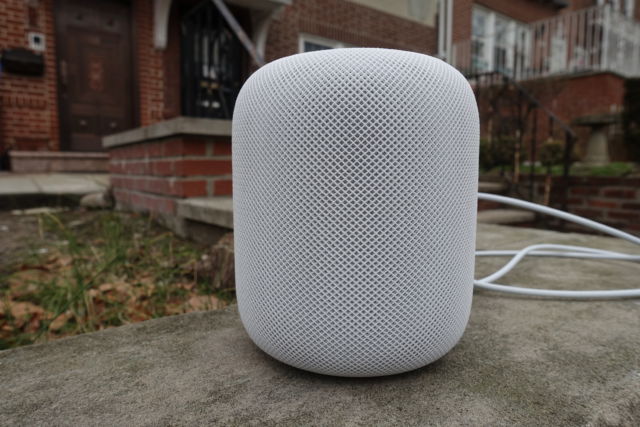 Apple HomePod smart speaker.  