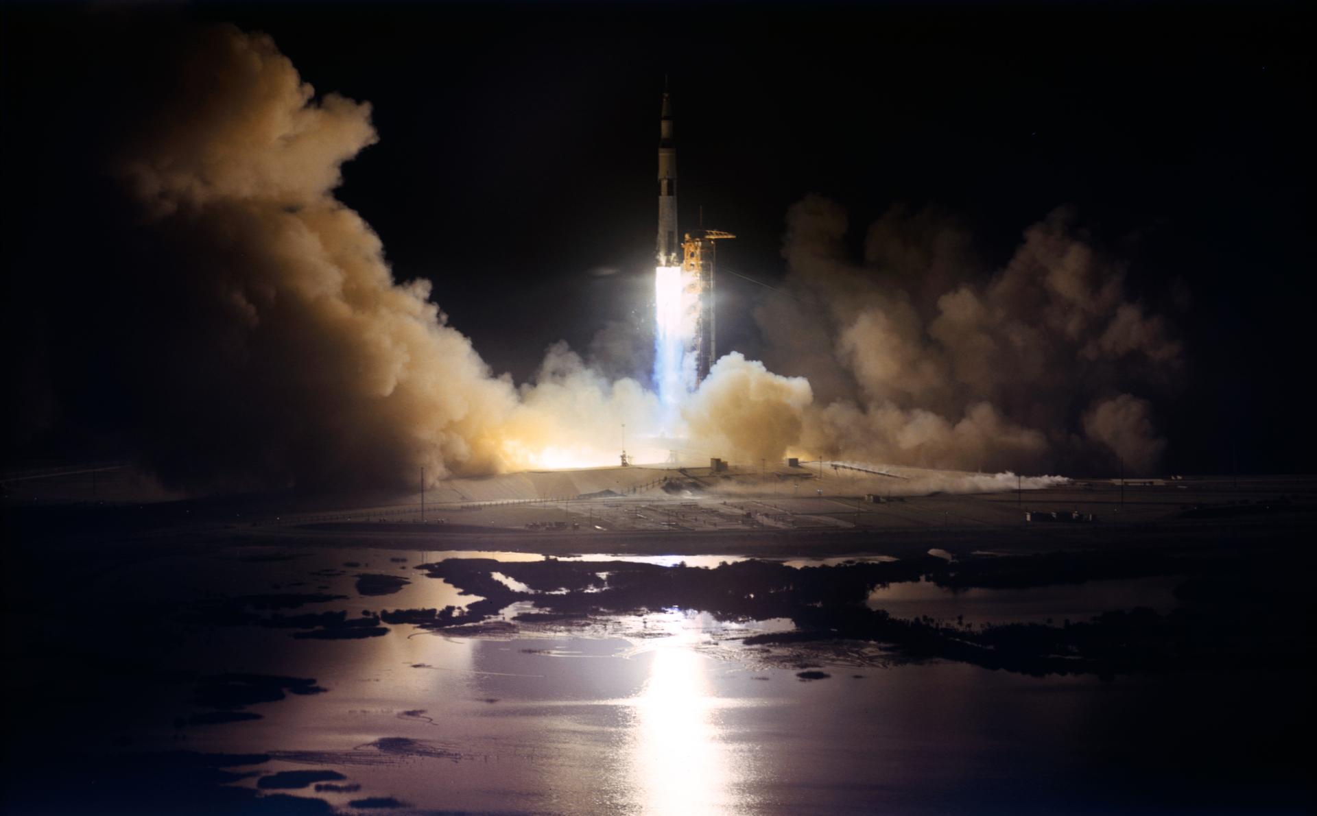 Apollo 17 was the first and only night launch of the Saturn V rocket.