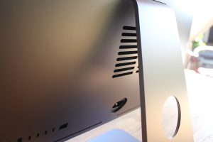 Close-up of iMac vent.