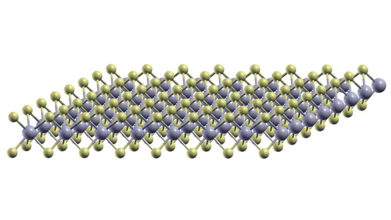 Molybdenum disulfide, one of the 2D materials we knew about.