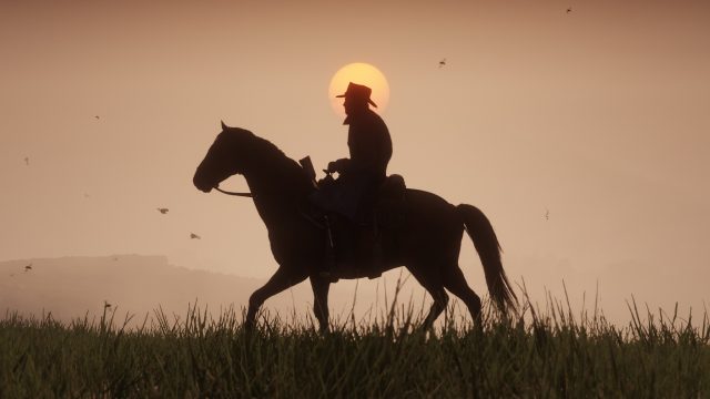 <em>Red Dead Redemption 2</em> does, in fact, feature horses and sunsets.