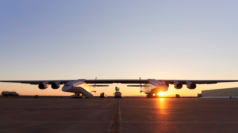 The Stratolaunch aircraft has a wingspan of 117 meters.