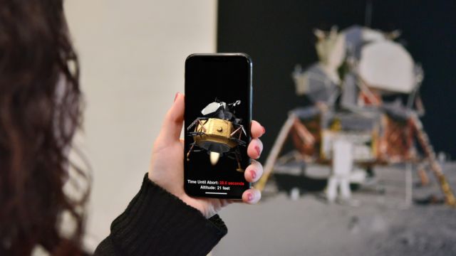 A user tries out new features in ARKit 1.5.