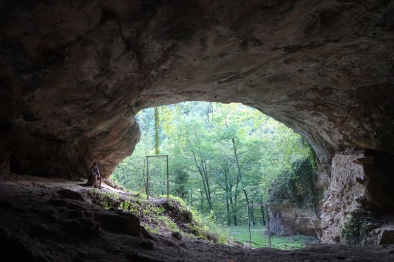 Inside of the Vindija Cave, Croatia.