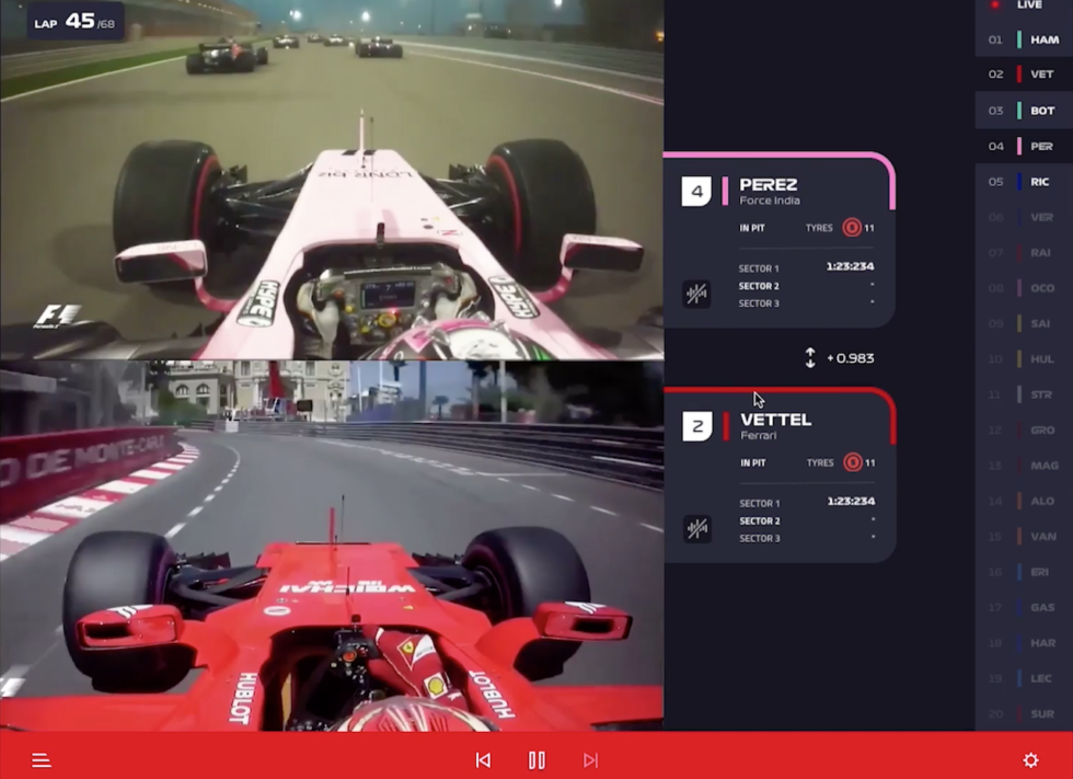 This is what F1 TV Pro would look like on your browser.
