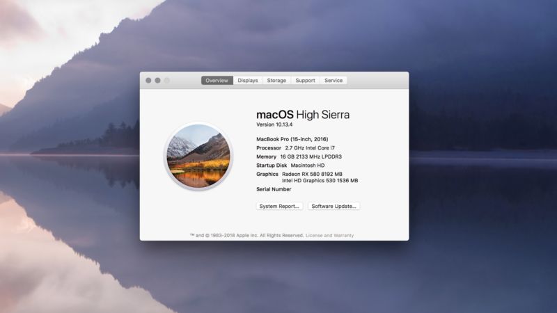 When you have an eGPU connected and working, it appears in "About This Mac."