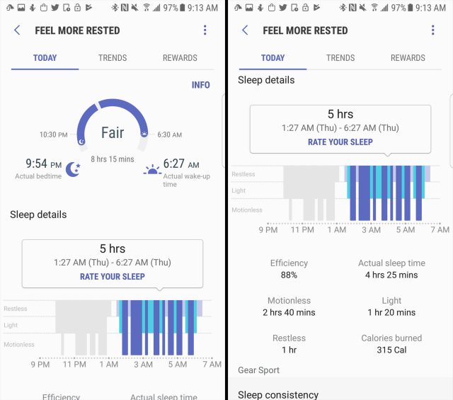 gear sport sleep tracking