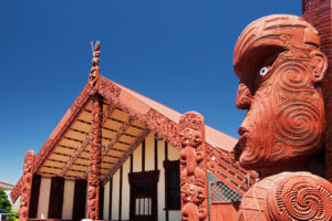 The local lumber gets put to good use in Maori carvings around Rotorua.