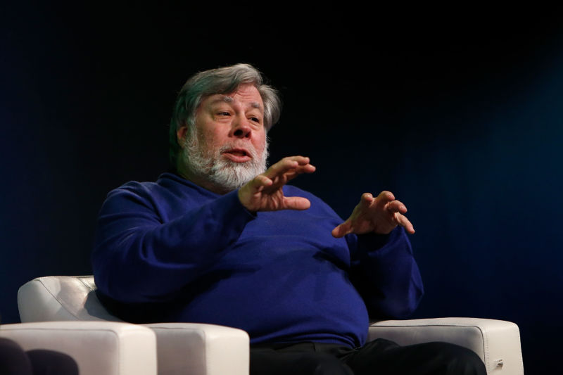 Co-founder of Apple Steve Wozniak addresses the audience during Science Channel's "Silicon Valley: The Untold Story" Screening at the Computer History Museum on January 17, 2018 in Mountain View, California.