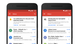 The Gmail app looks nothing like the website.