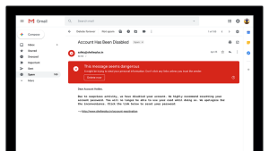 Spam warning messages