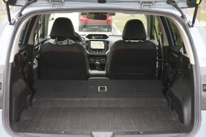 Back seats folded down Crosstrek