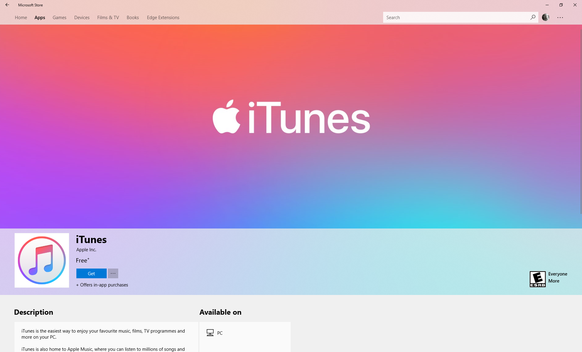 itunes on microsoft