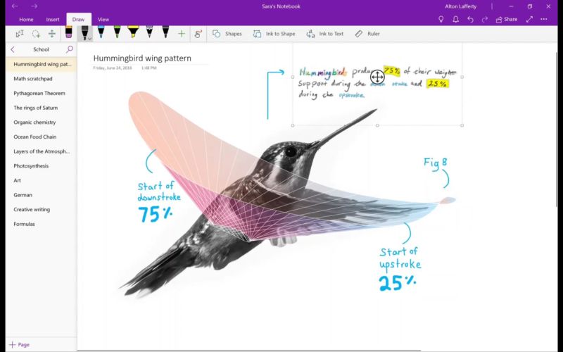 onenote for windows 10 printer