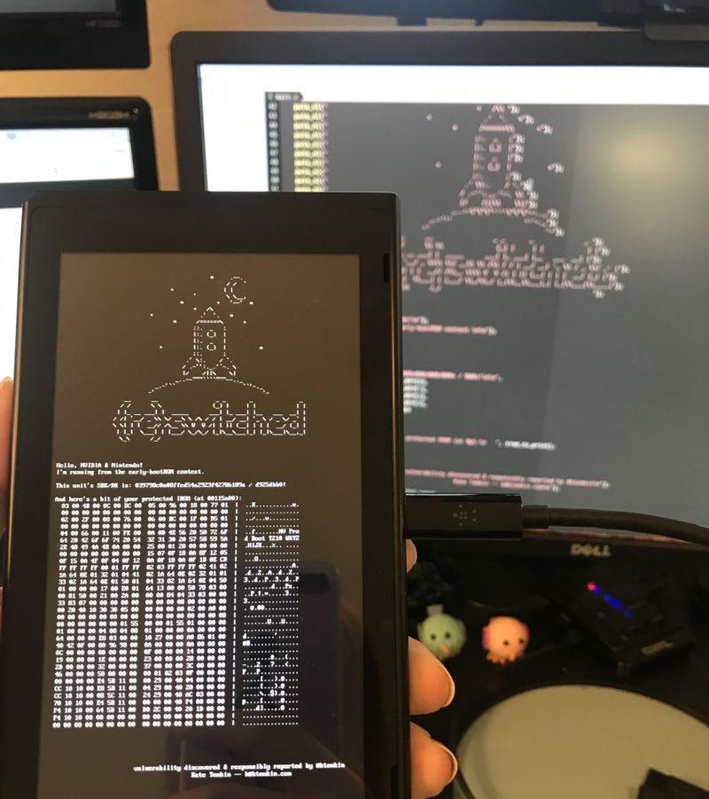 The "proof of concept" payload for today's exploit shows crucial protected information from the now-exposed Nintendo Switch bootROM.