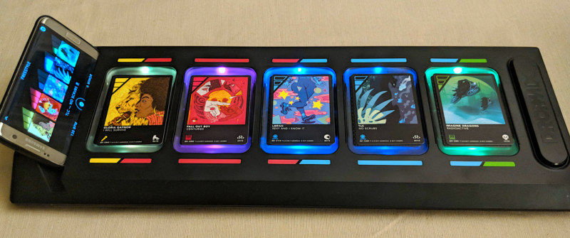 DropMix, complete with phone and cards.