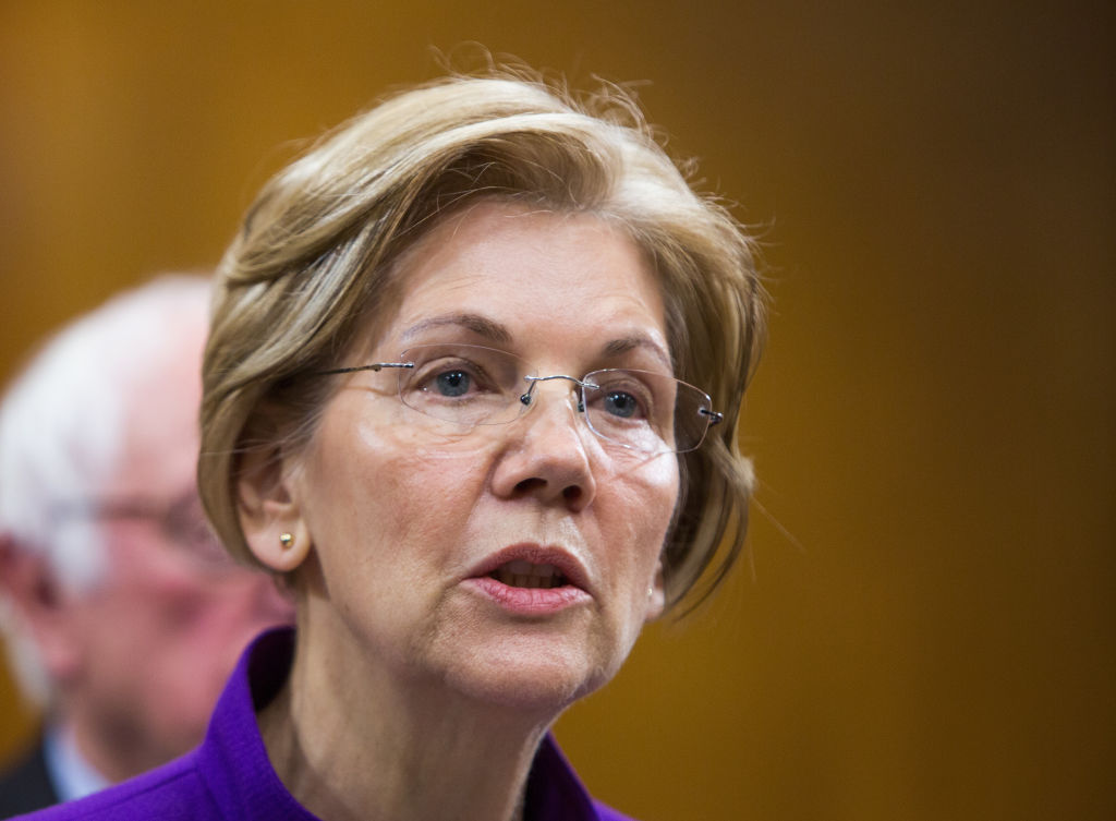 WASHINGTON, DC - NOVEMBER 28, 2017: Senator Elizabeth Warren (D-Mass.) at a news conference.