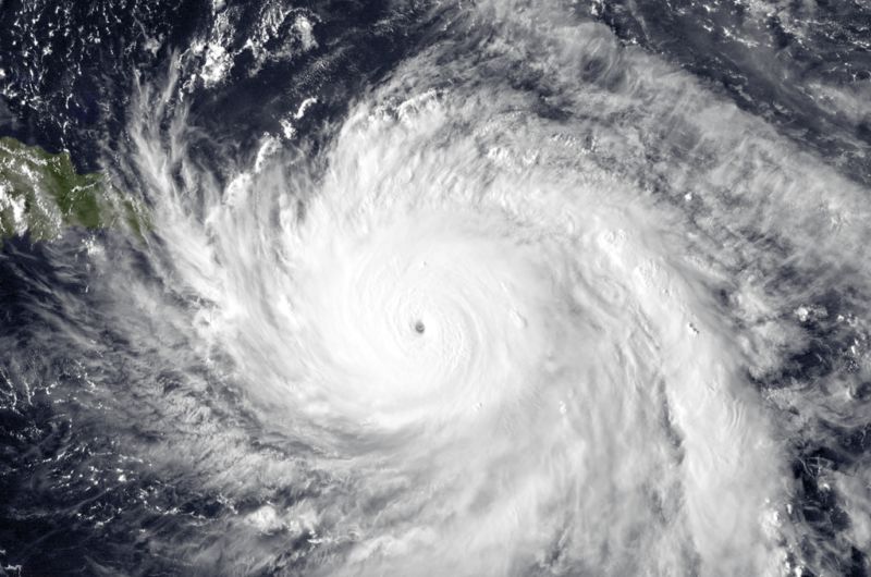 Hurricane Maria approaches Puerto Rico in 2017.