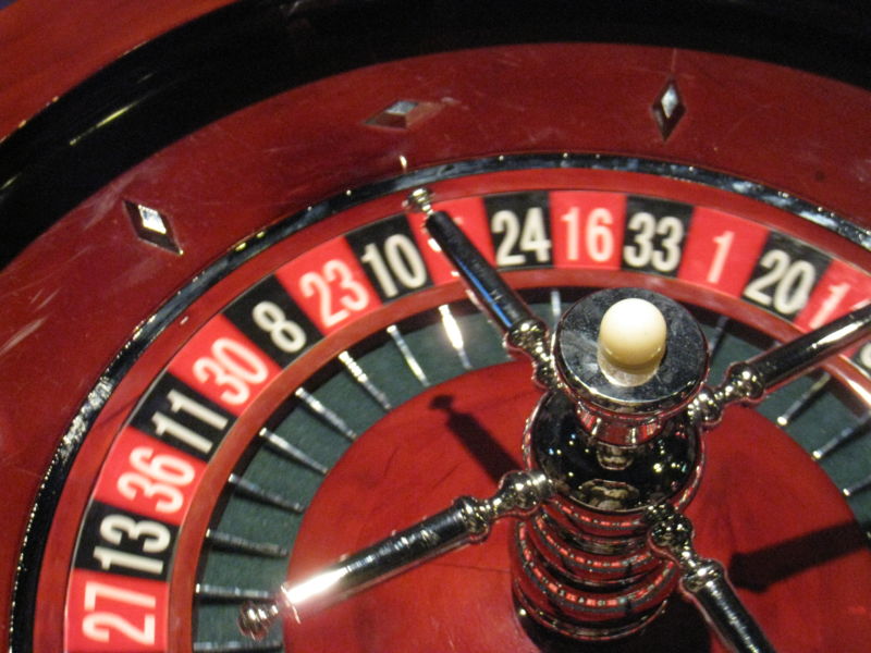 Roulette wheel.