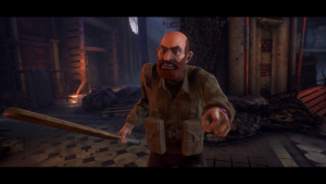 Screenshot of combat in We Happy Few.
