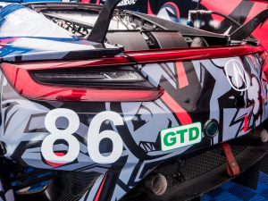 The back end of an Acura GTD race car