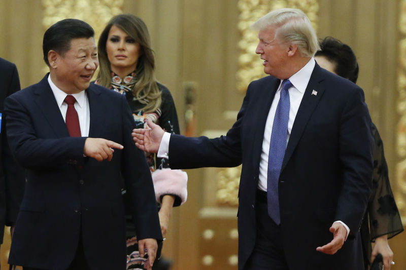 Trump meeting with Chinese president Xi Jinping in China last year.