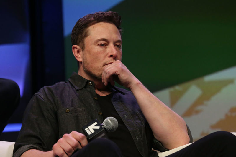 AUSTIN, TEXAS - MARCH 10: Elon Musk speaks on stage during the Westworld Featured Session during SXSW at Austin Convention Center on March 10, 2018 in Austin, Texas. (Photo by FilmMagic/FilmMagic for HBO)