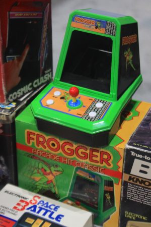 An old Frogger miniature cabinet